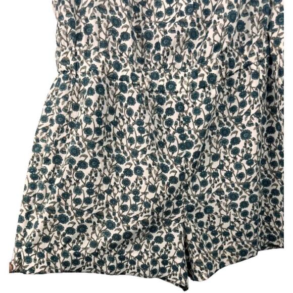 Ann Taylor Loft Floral Button Front‎ Sleeveless Side Pockets Slits Romper Size 2 - Picture 12 of 12